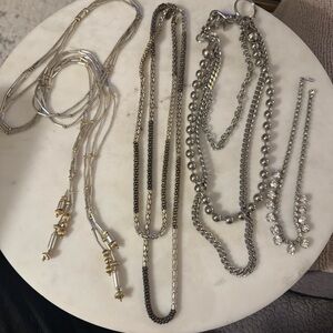 Elegant Silver and Gold Women's Necklace Set